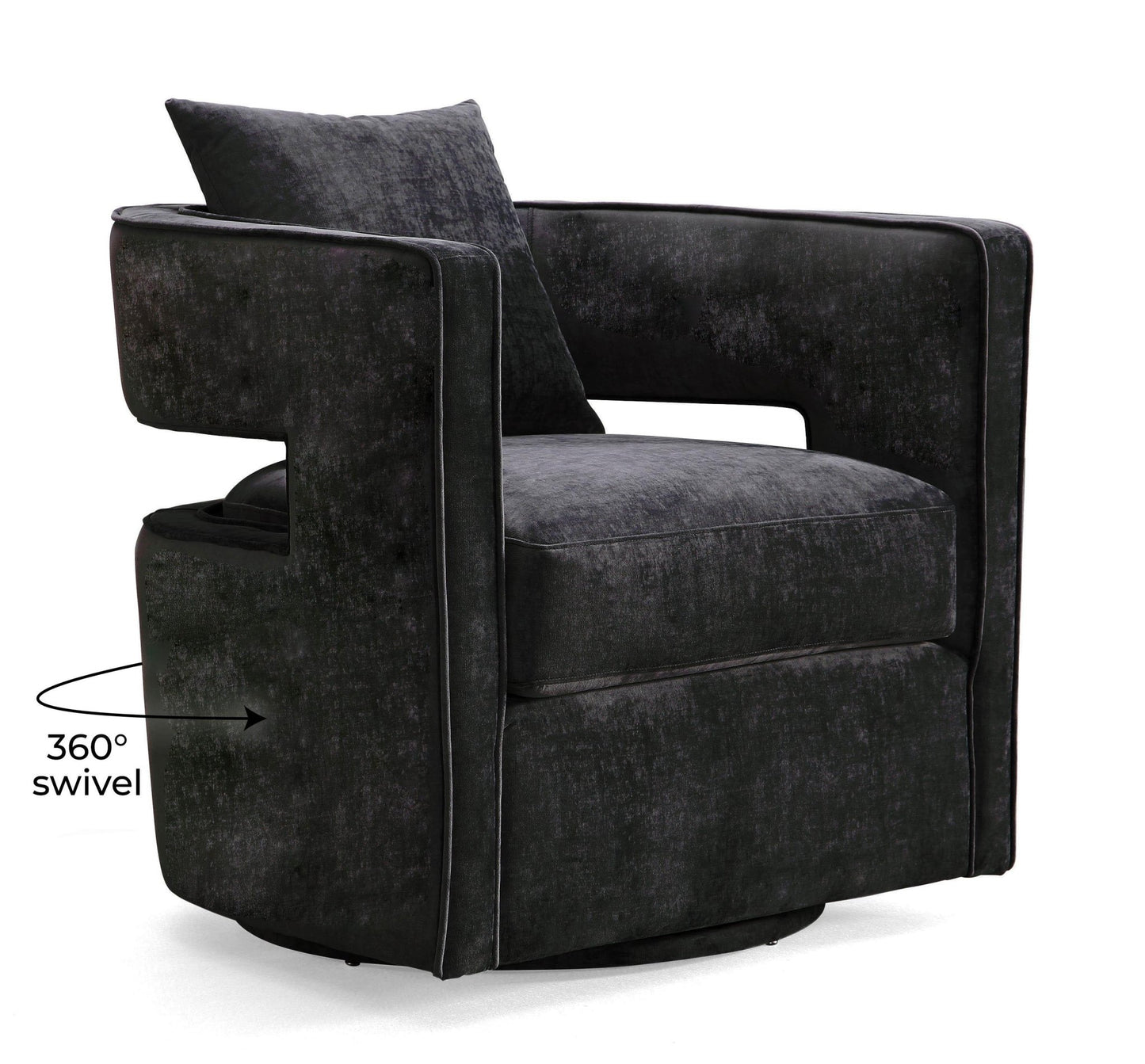 Kennedy Black Swivel Chair - Skandi London