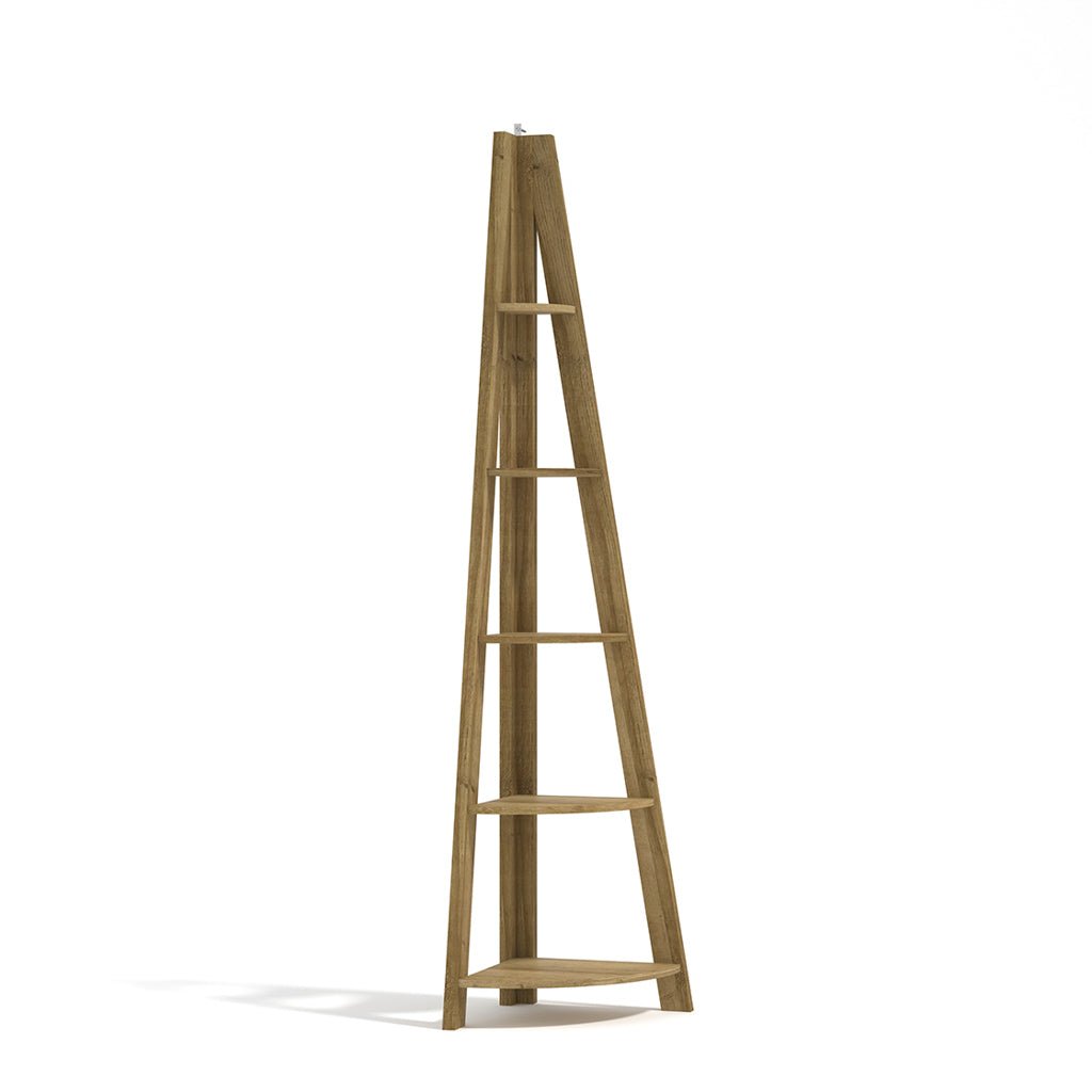Soho Nordic Corner Ladder Shelving Oak - Skandi London