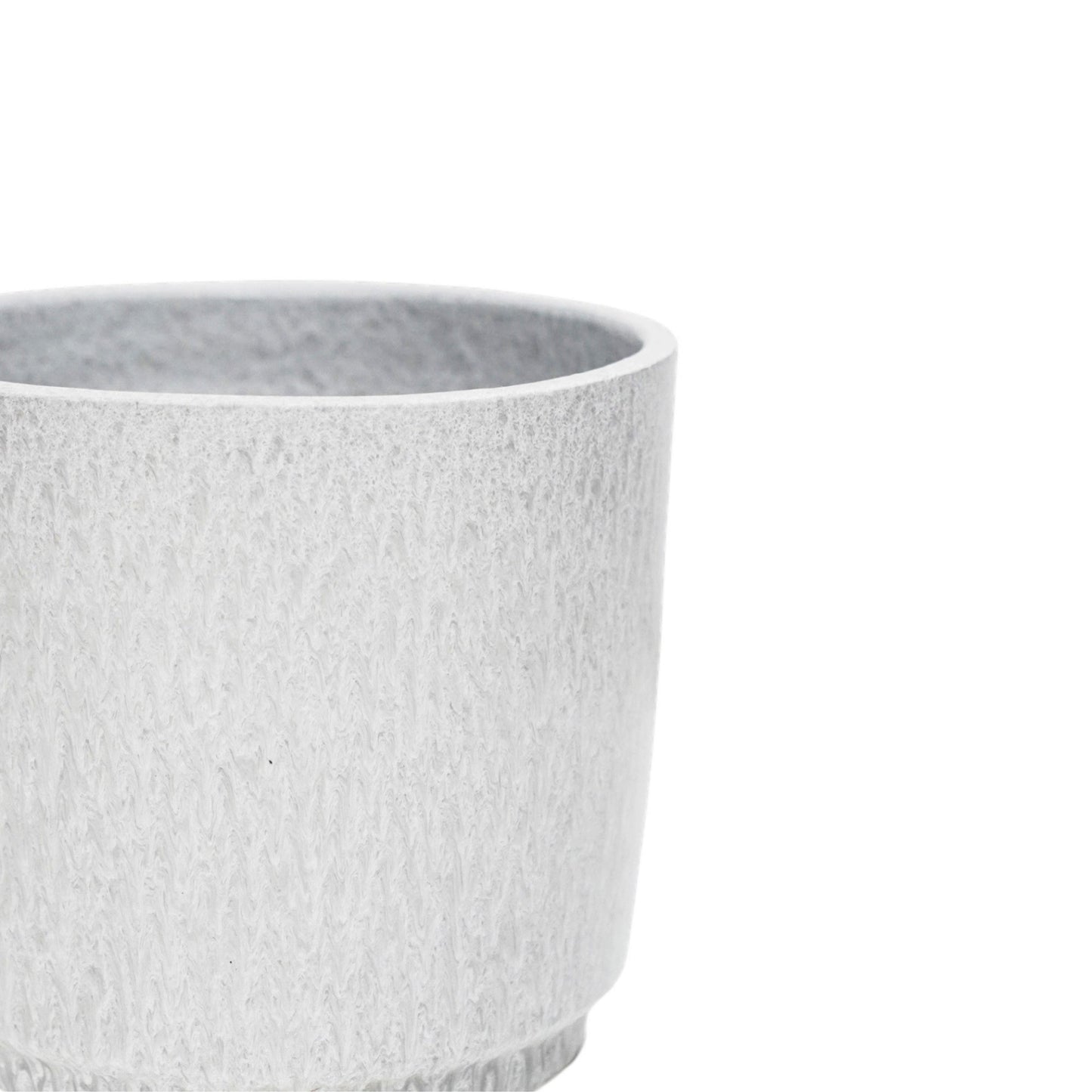 Wesley Marble White Planter H22cm D26cm - Skandi London