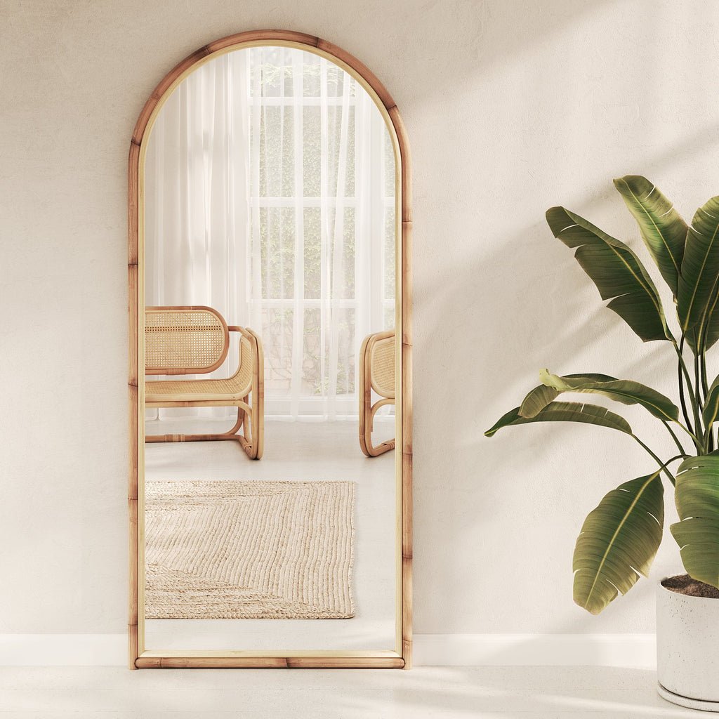 Elegant Natural Rattan Mirror - Skandi London