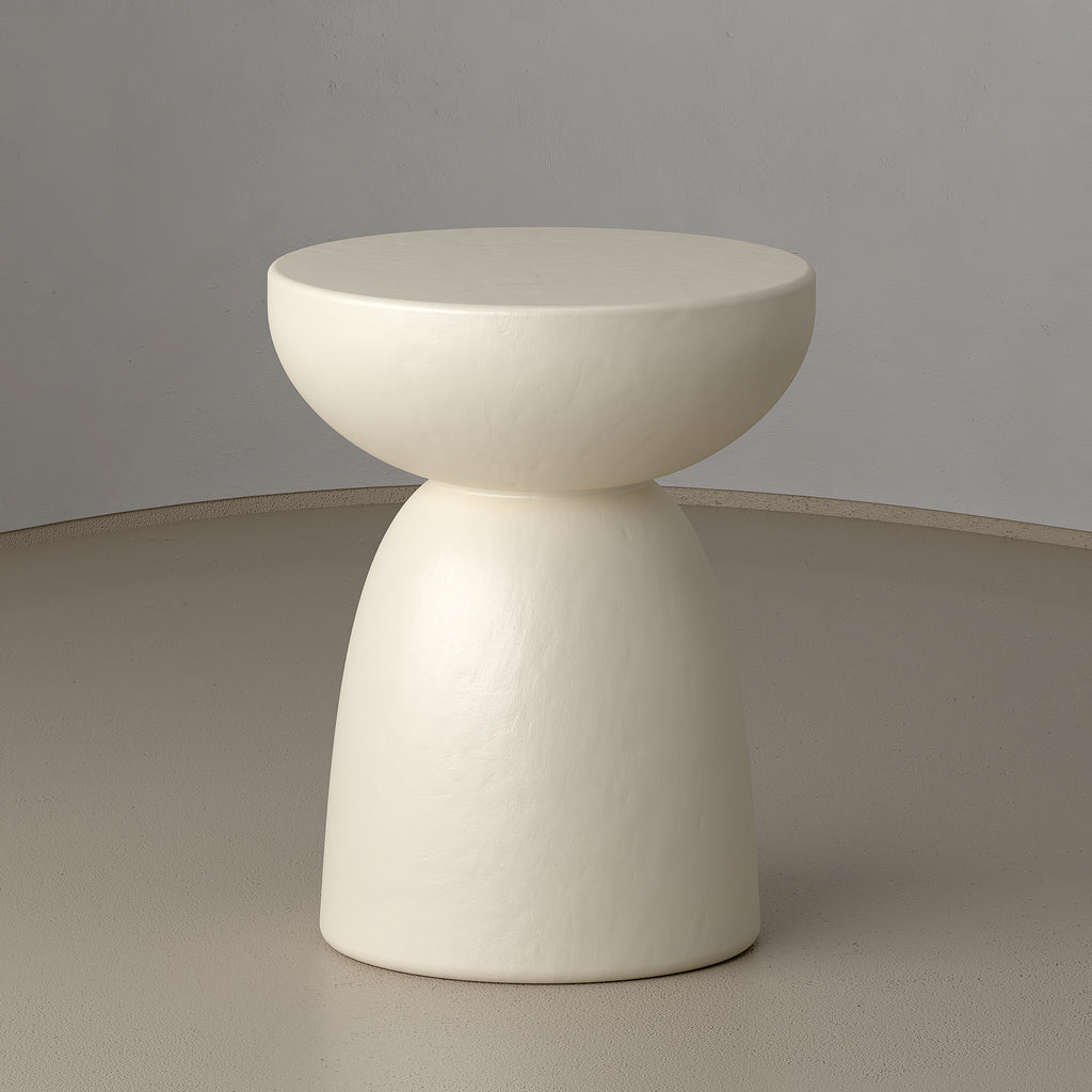 Japandi Round Nightstand/EndTable/Stool in Terrazzo - Skandi London