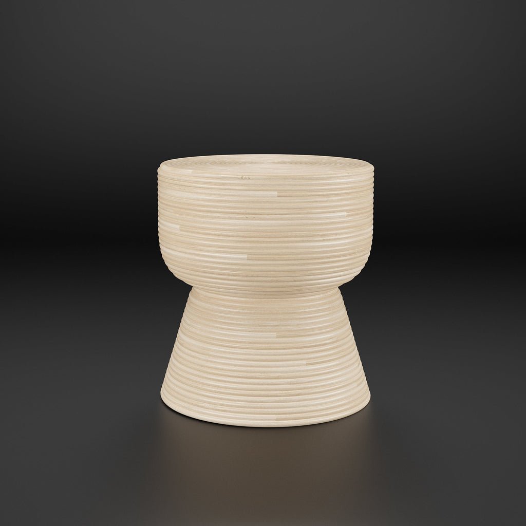 Japandi Side Table and Stool - Alya - Skandi London