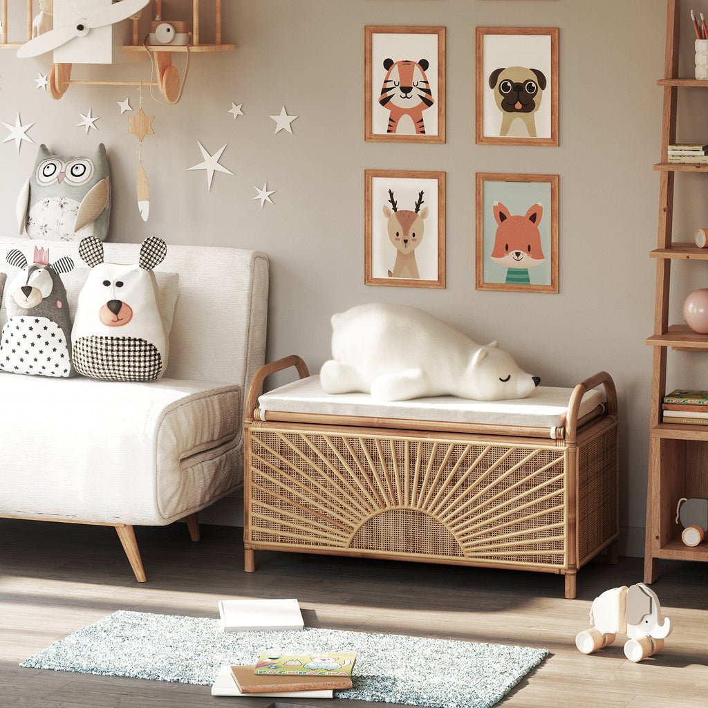 Lucy Natural Rattan Trunk/Bench - Skandi London