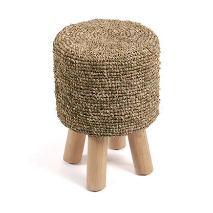 The Raffia Tressed Stool - Jungle Green - Skandi London