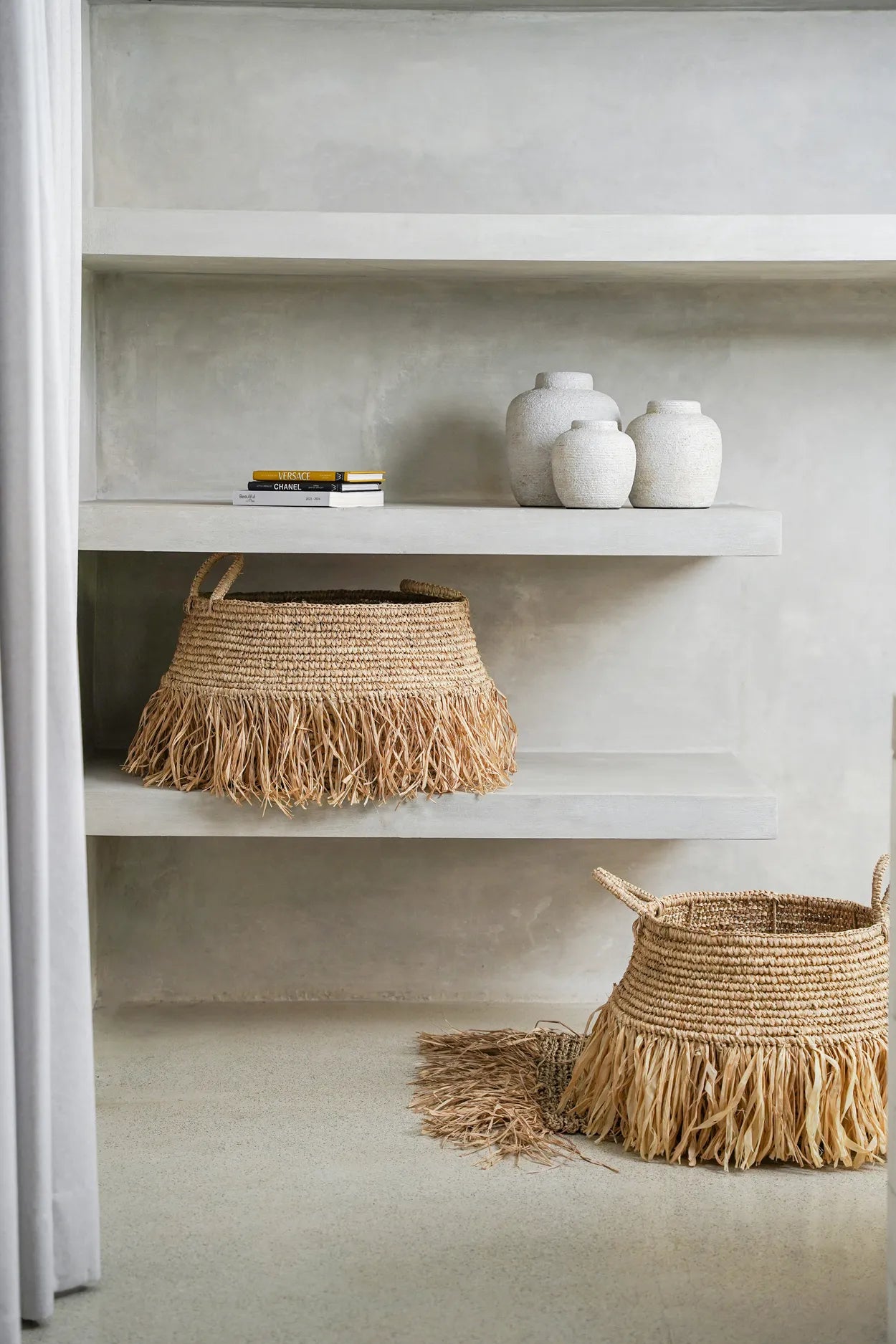 The Raffia Deluxe Baskets - Natural - Medium - Skandi London