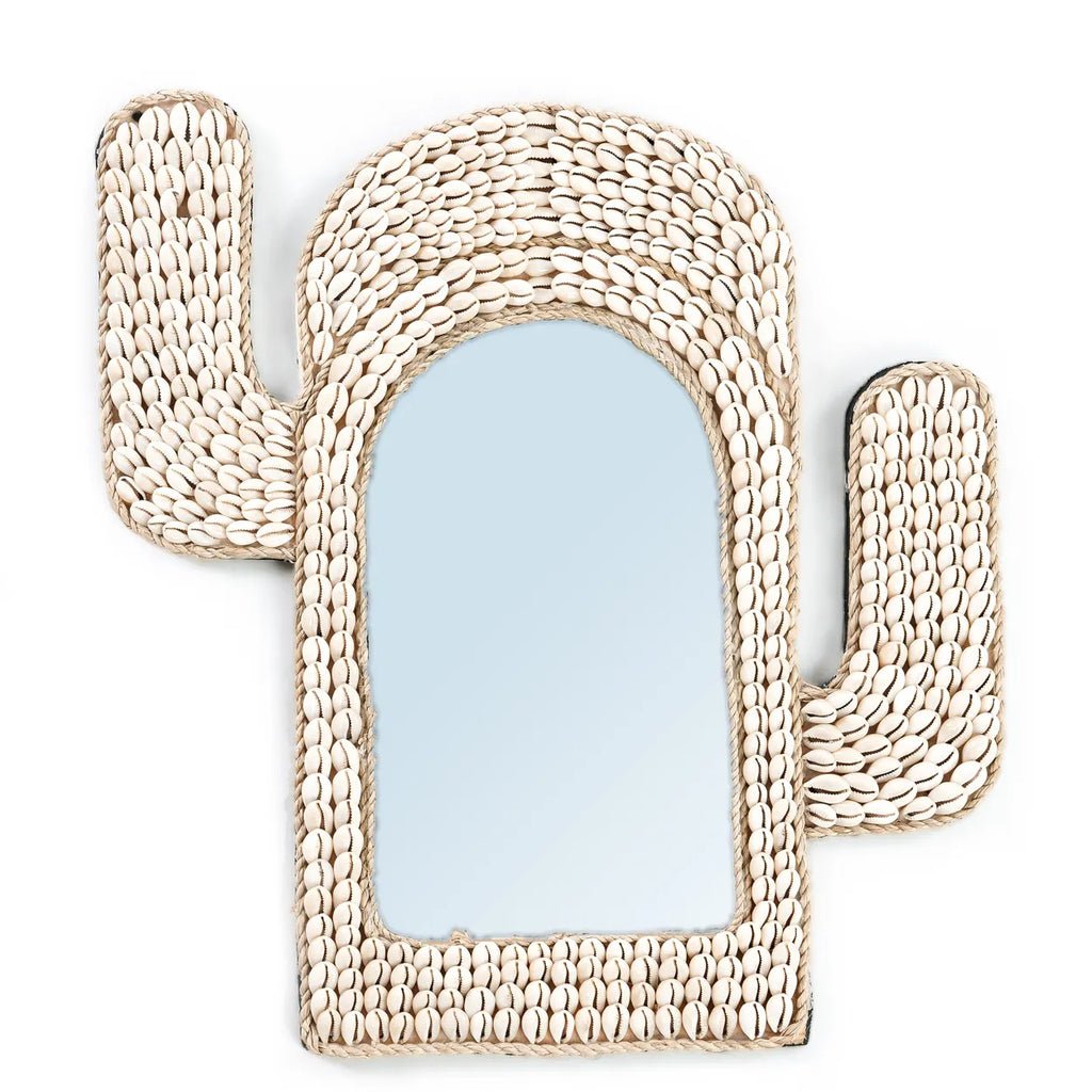 The Cactus Shell Mirror - White - Skandi London