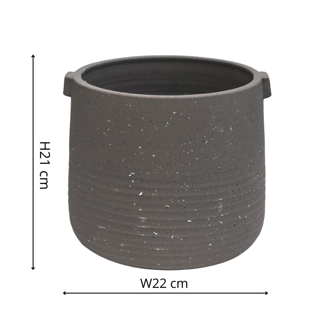 Viveca Terrazzo Handle Planter Slate - Large - Skandi London