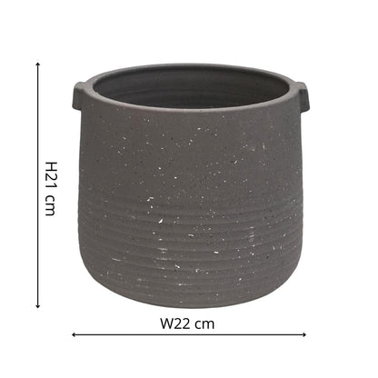 Viveca Terrazzo Handle Planter Slate - Large - Skandi London