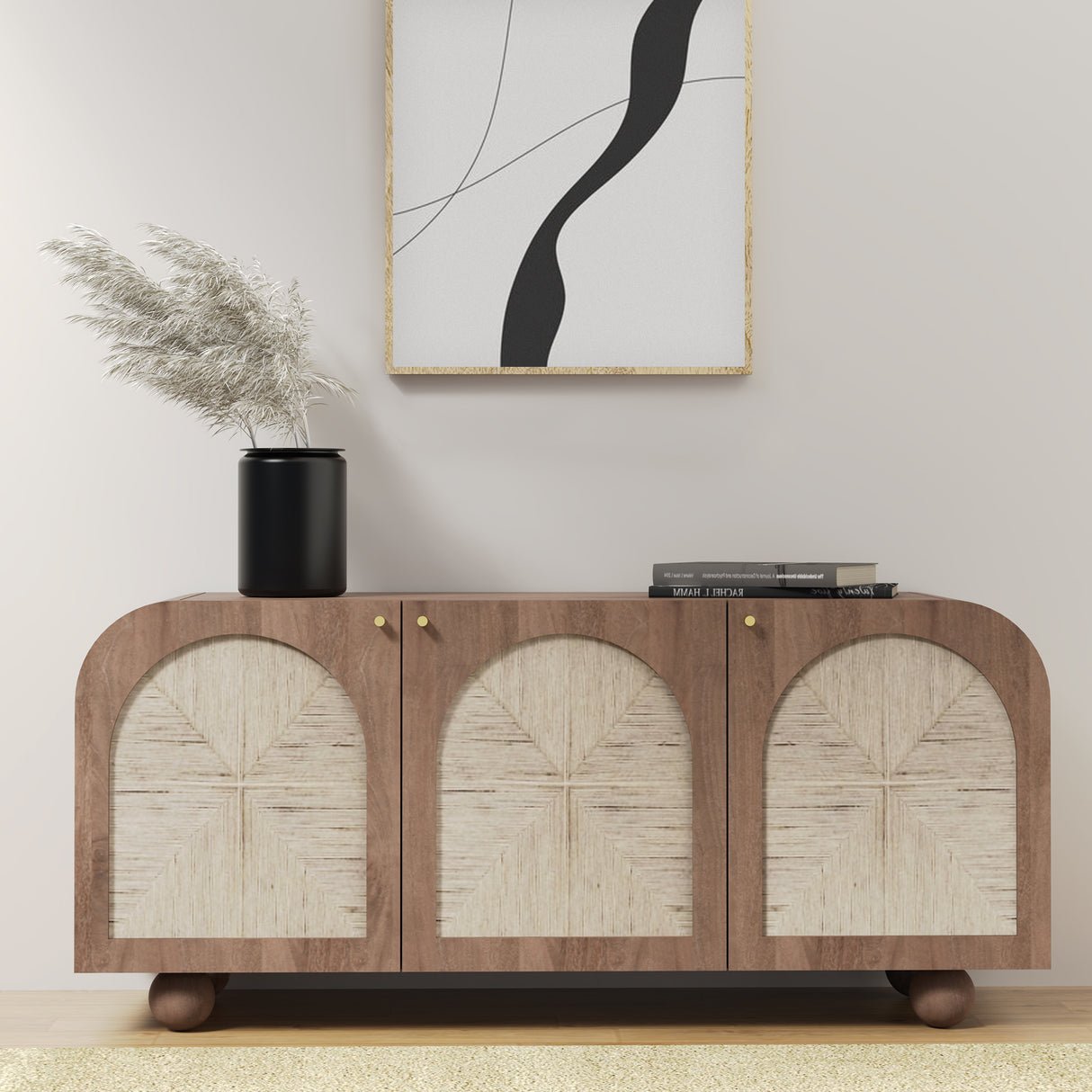 Edgware Three Door Cabinet - Walnut - Skandi London
