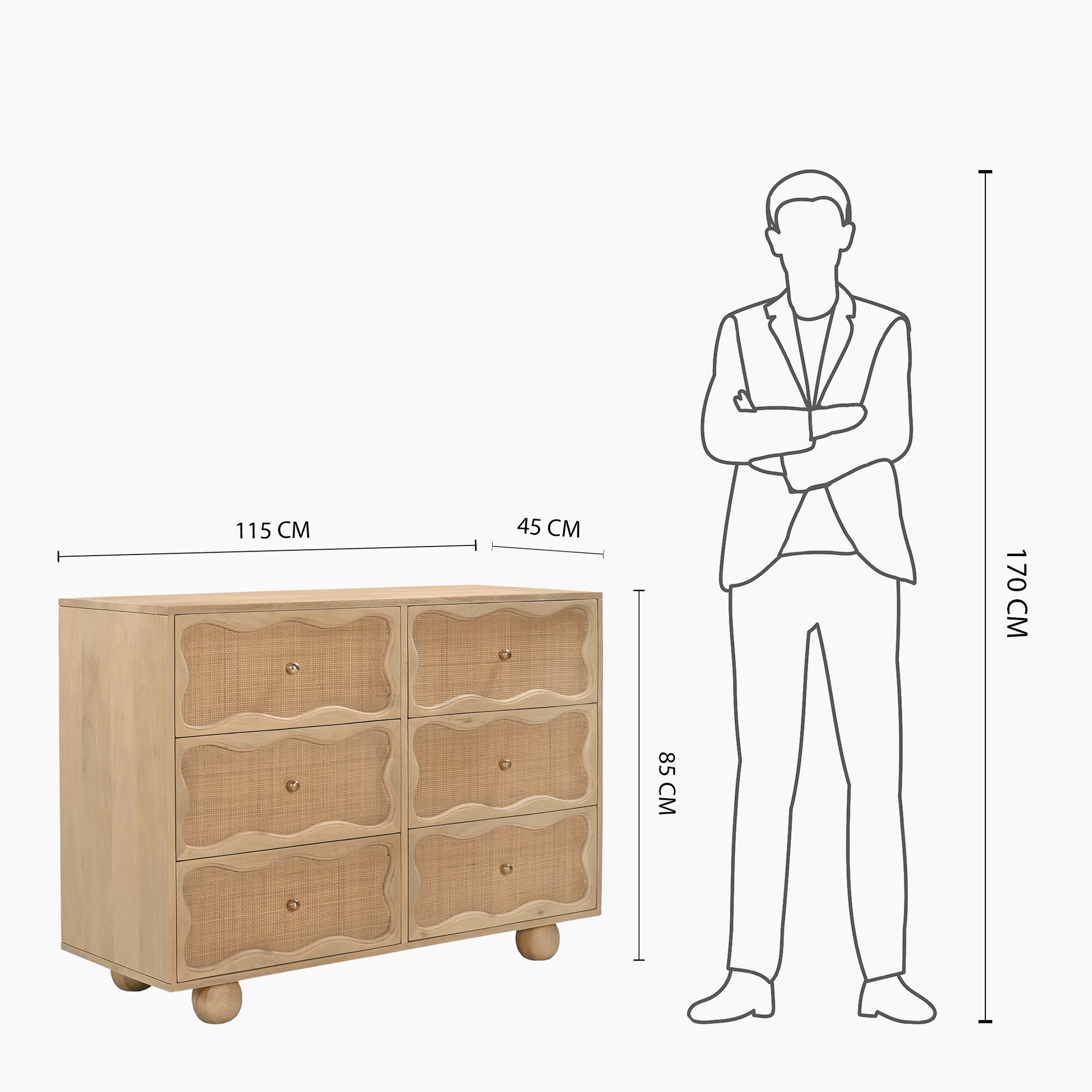 Camden Six Chest Of Drawers - Skandi London