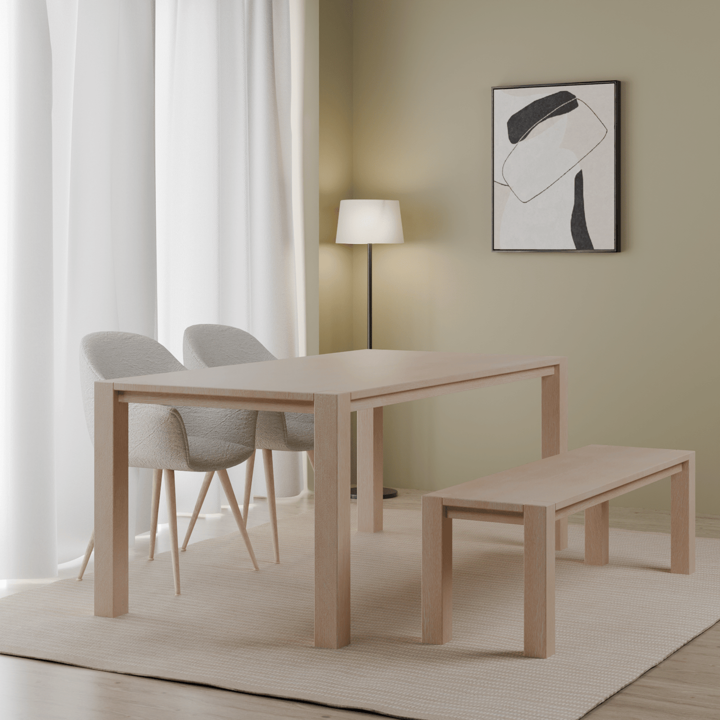 Tottenham Mango Wood Dining Table - Skandi London