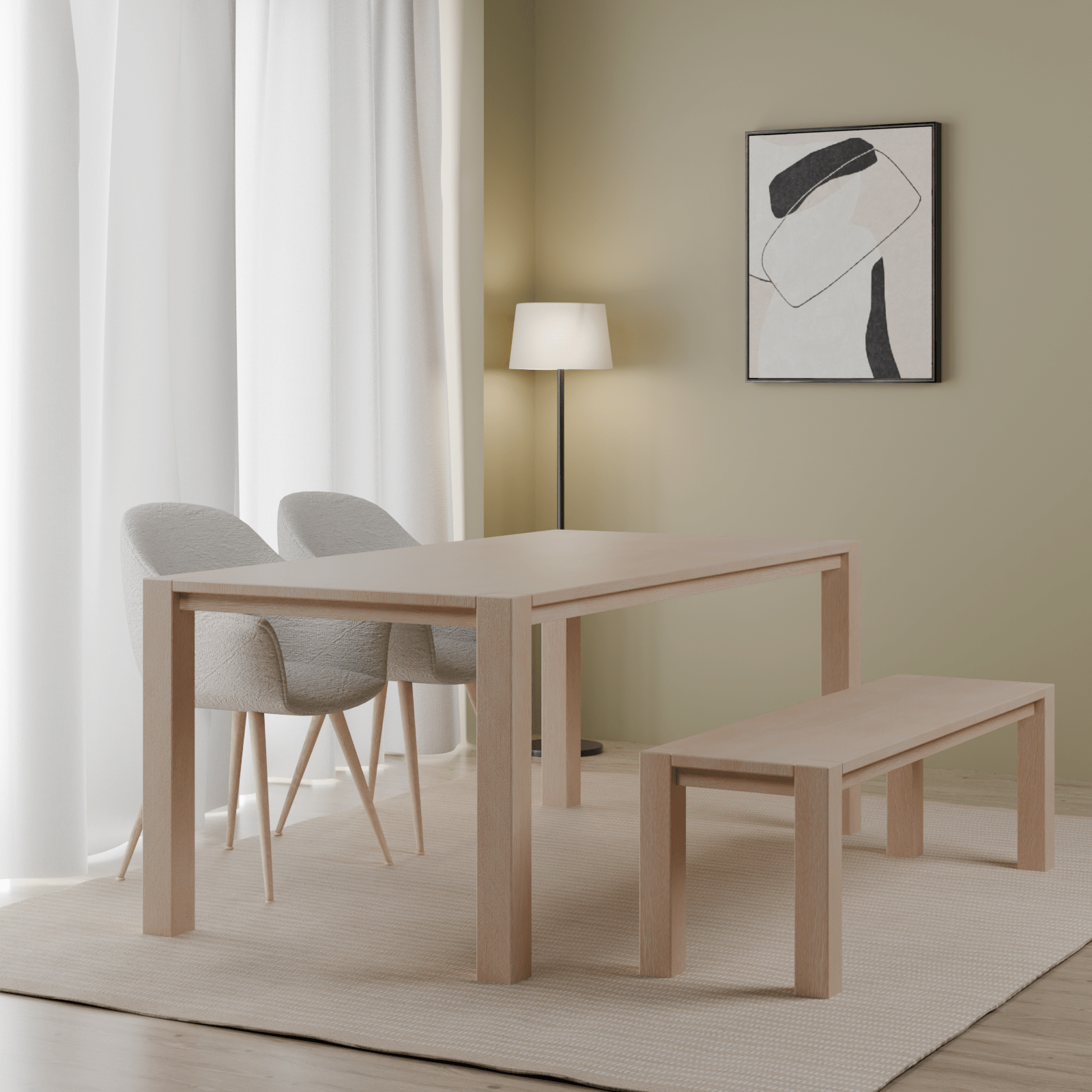 Tottenham Mango Wood Dining Table - Skandi London