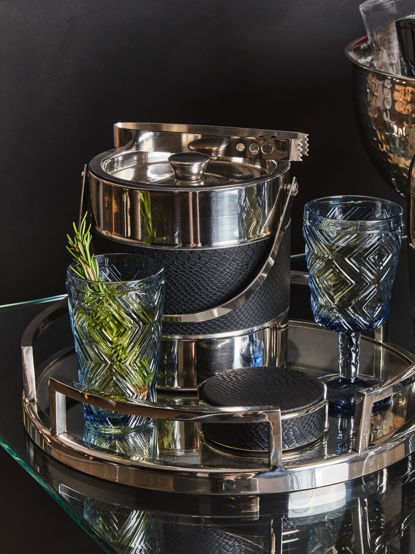 Kelda Set Of Four Black Coasters - Skandi London