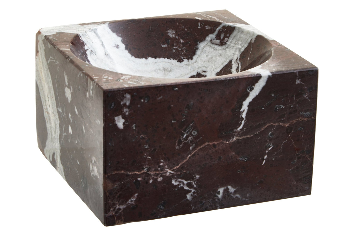 Vida Square Red Marble Bowl - Skandi London