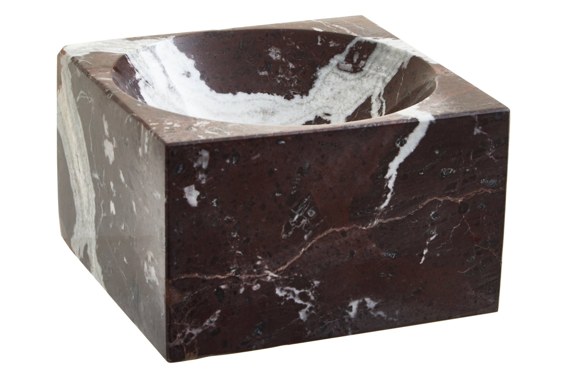 Vida Square Red Marble Bowl - Skandi London