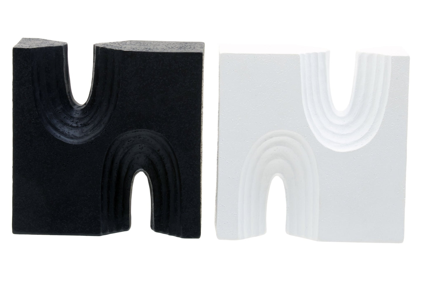Bo Set Of Two Black And White Bookends - Skandi London