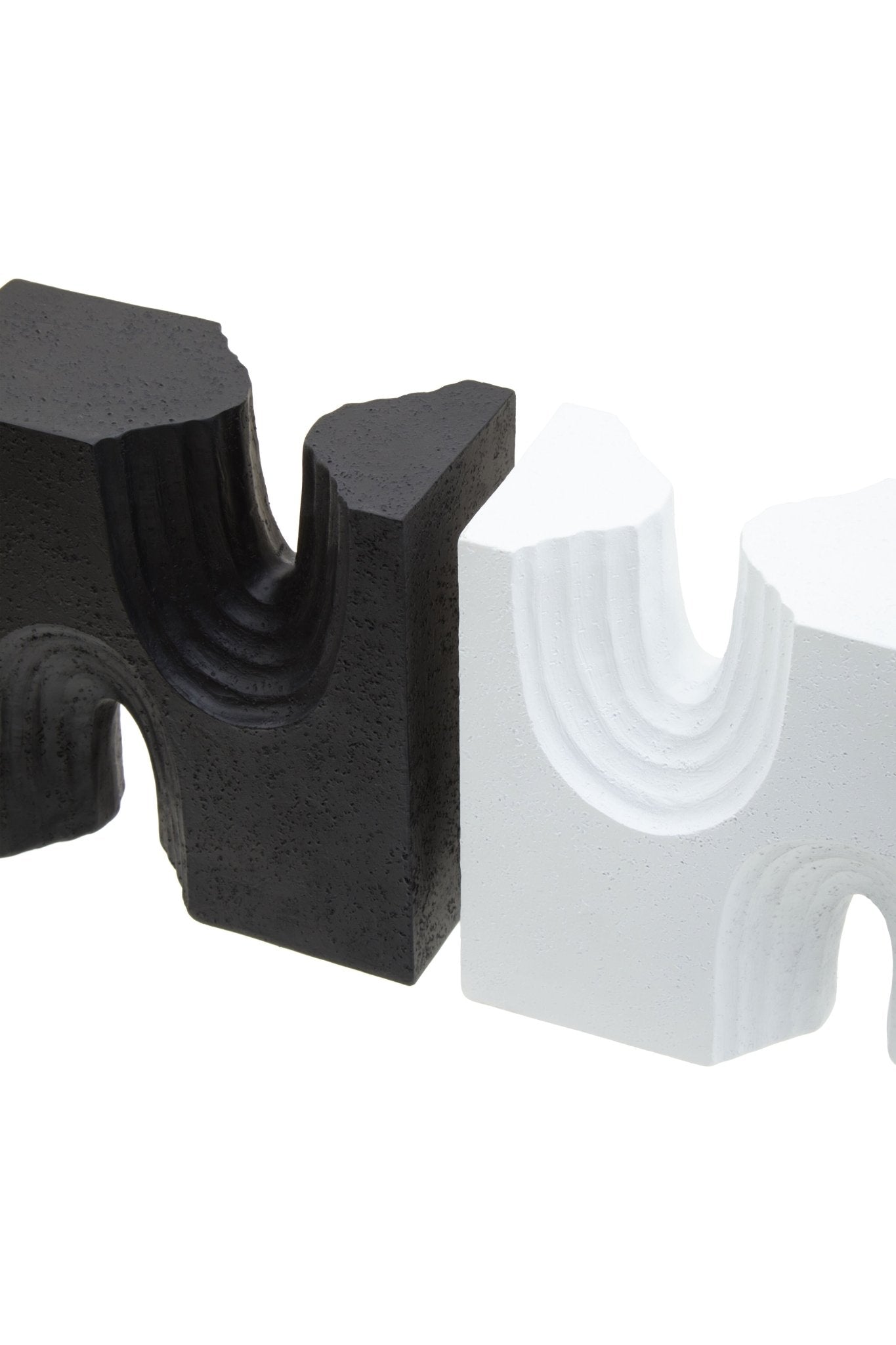 Bo Set Of Two Black And White Bookends - Skandi London