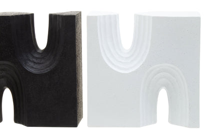 Bo Set Of Two Black And White Bookends - Skandi London