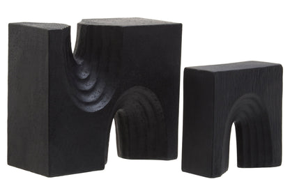 Bo Set Of Two Black Sculptures - Skandi London