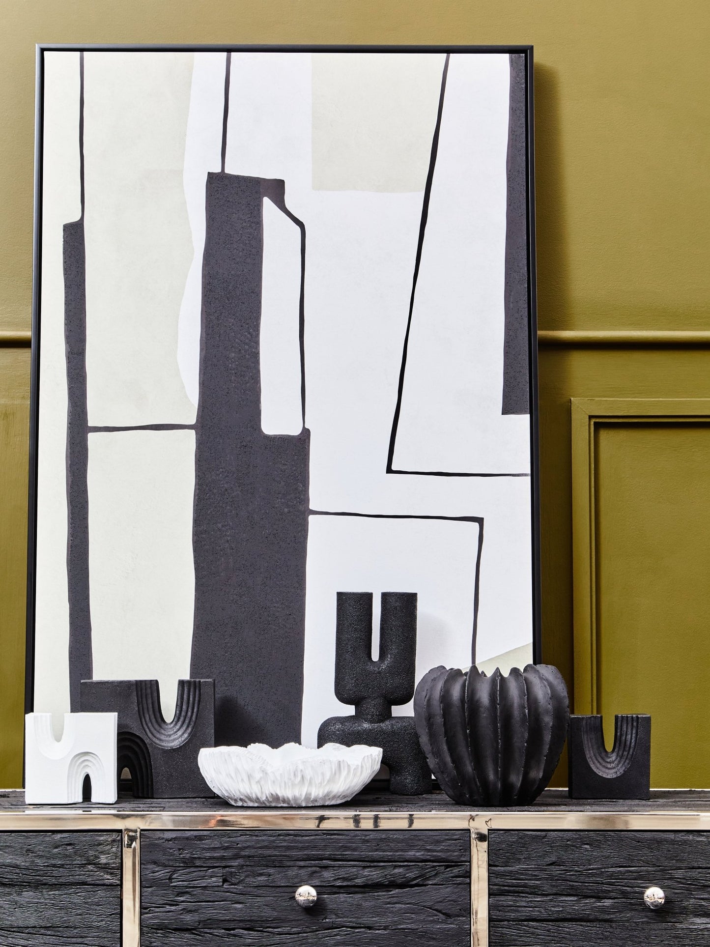 Bo Set Of Two Black Sculptures - Skandi London