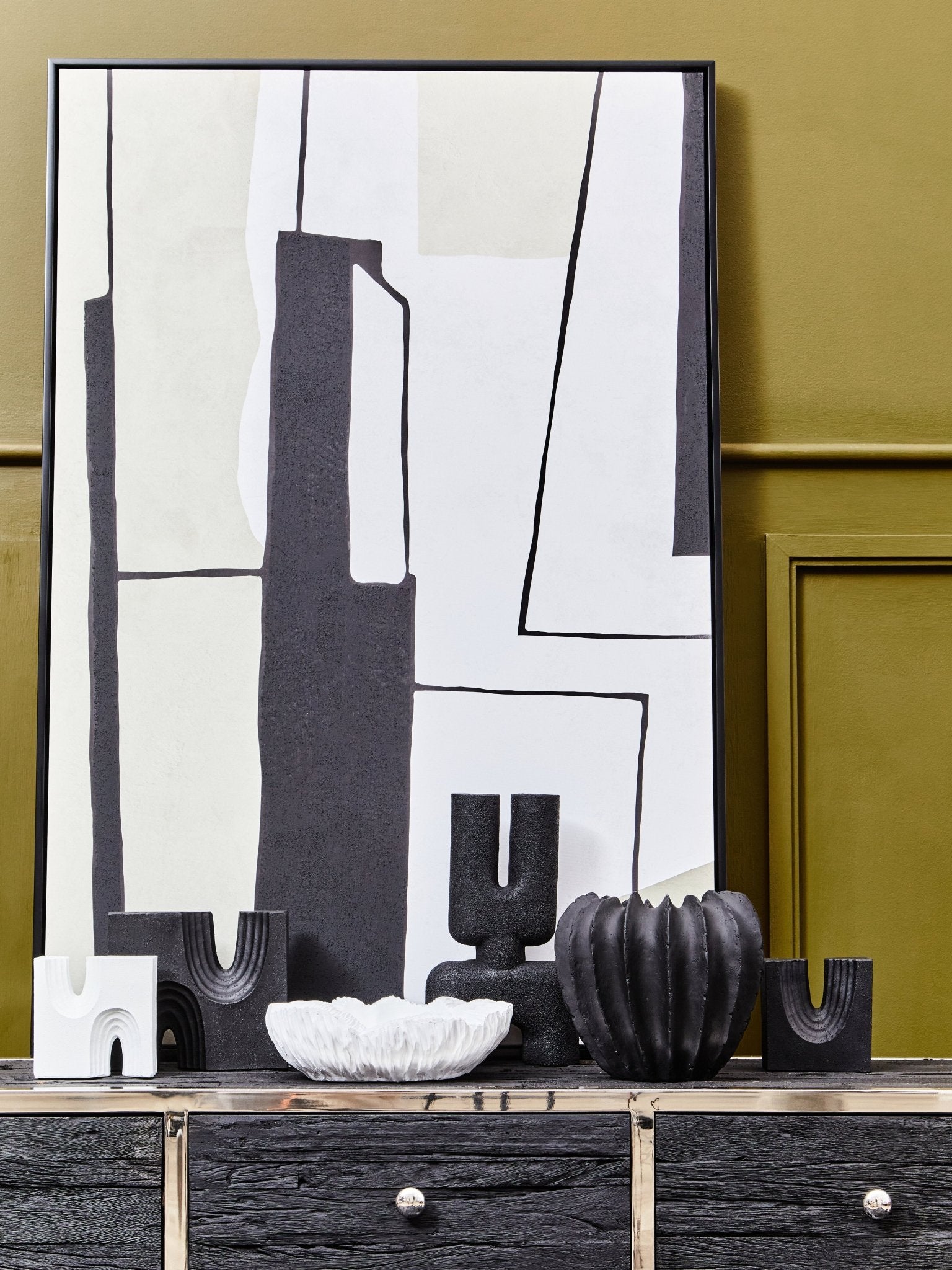 Bo Set Of Two Black Sculptures - Skandi London
