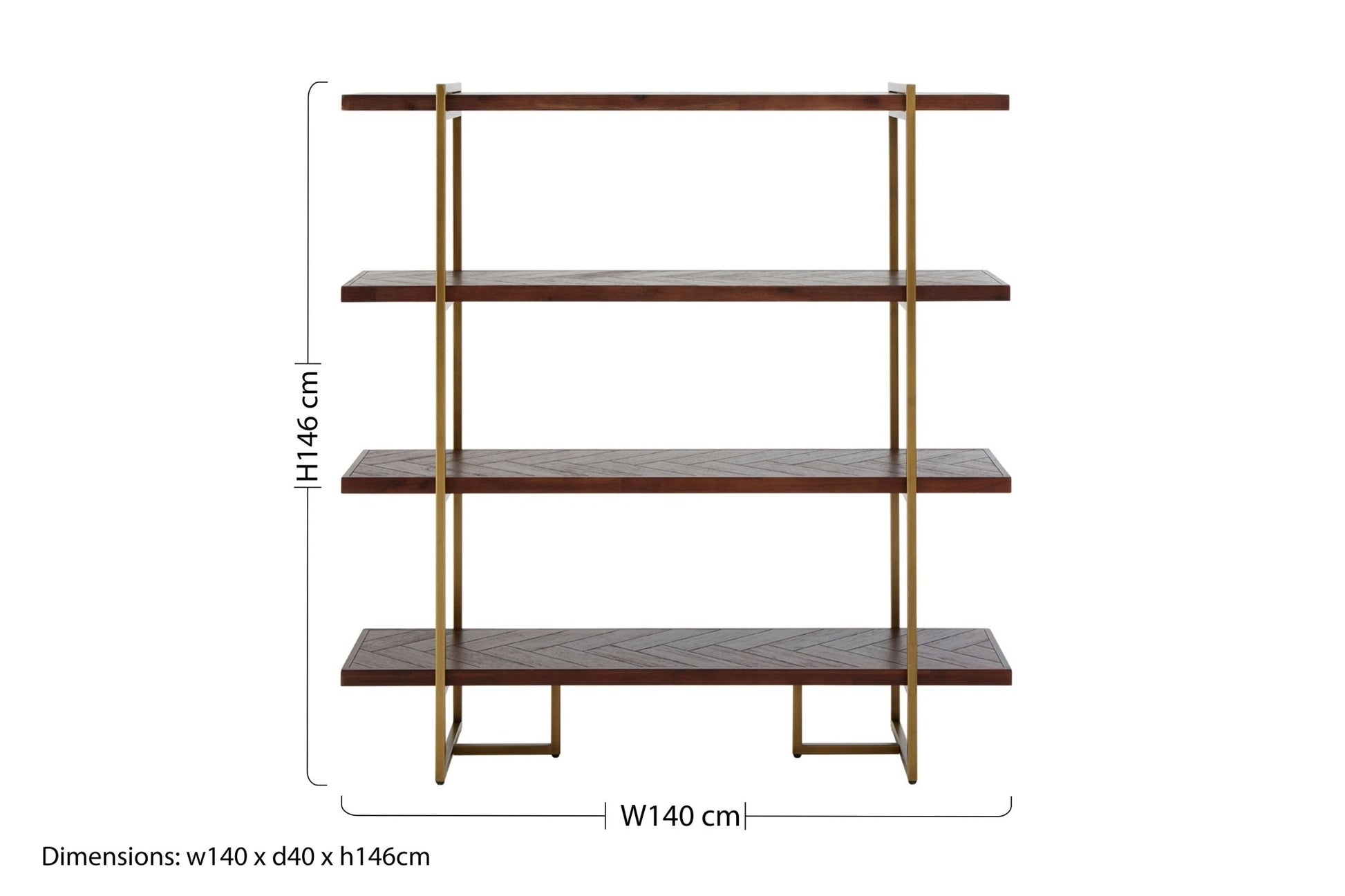 Bjorn Four Tier Bookcase - Skandi London