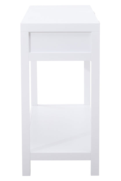 Olaf White Wood Console Table - Skandi London