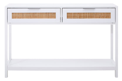 Olaf White Wood Console Table - Skandi London