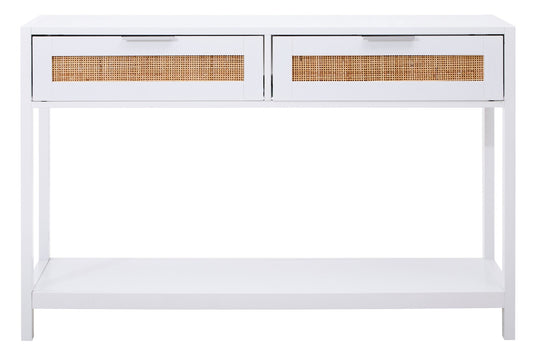 Olaf White Wood Console Table - Skandi London