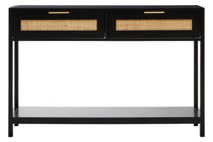 Olaf Black Wood Console Table - Skandi London