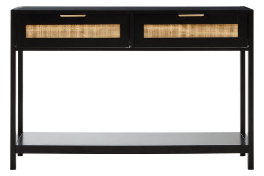 Olaf Black Wood Console Table - Skandi London