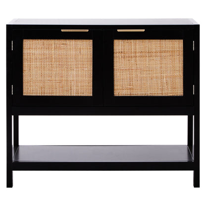 Olaf Black Wood Side Cabinet - Skandi London