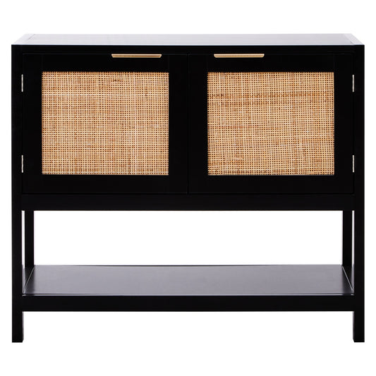 Olaf Black Wood Side Cabinet - Skandi London