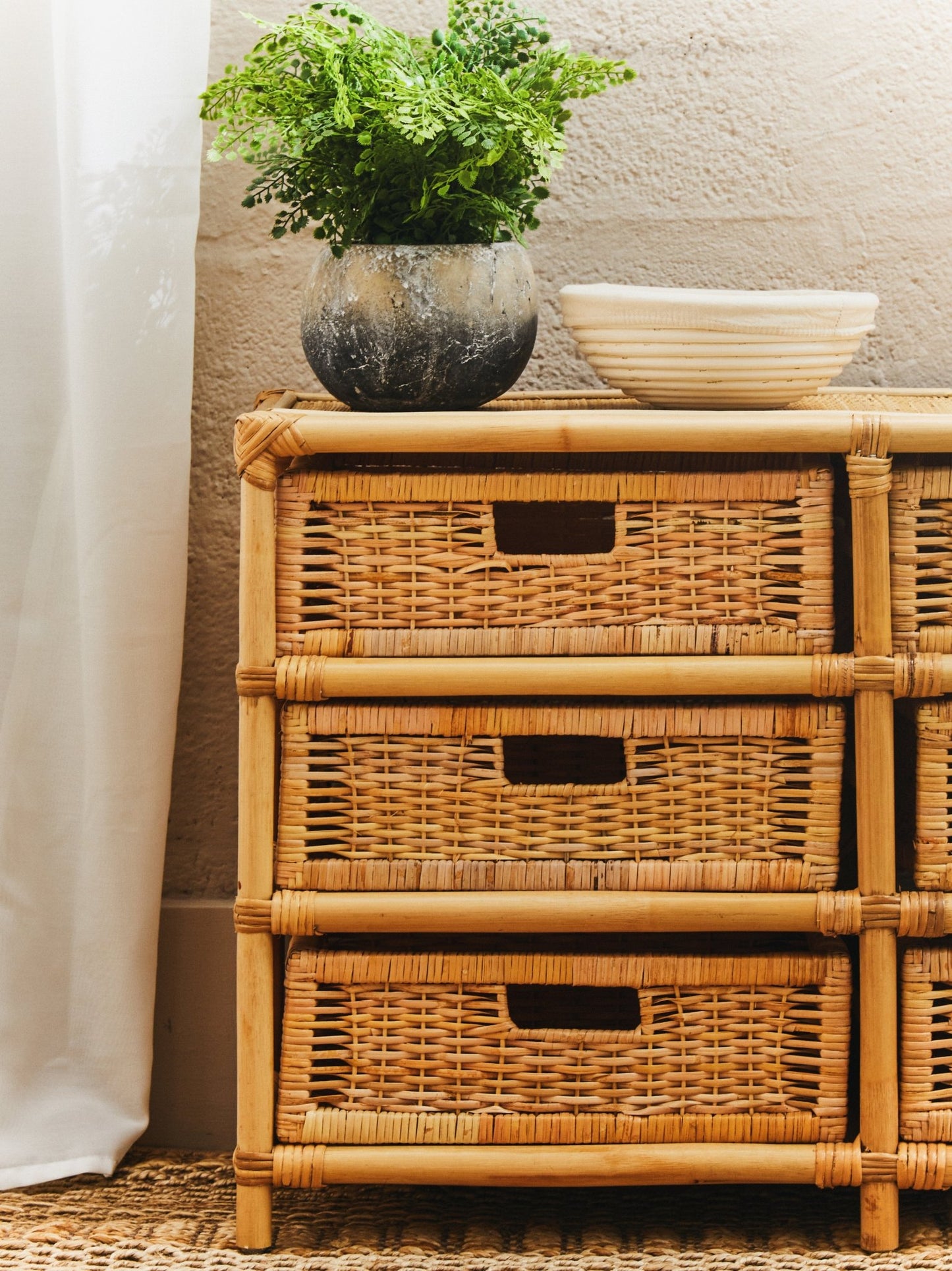 Kai Rattan Six Drawer Chest - Skandi London
