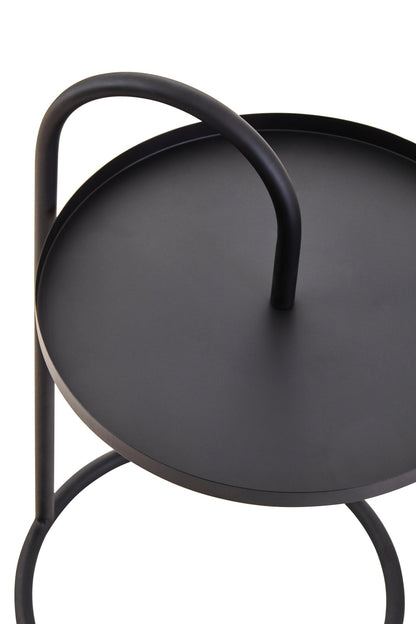 Rica Black Hanging Top Side Table - Skandi London