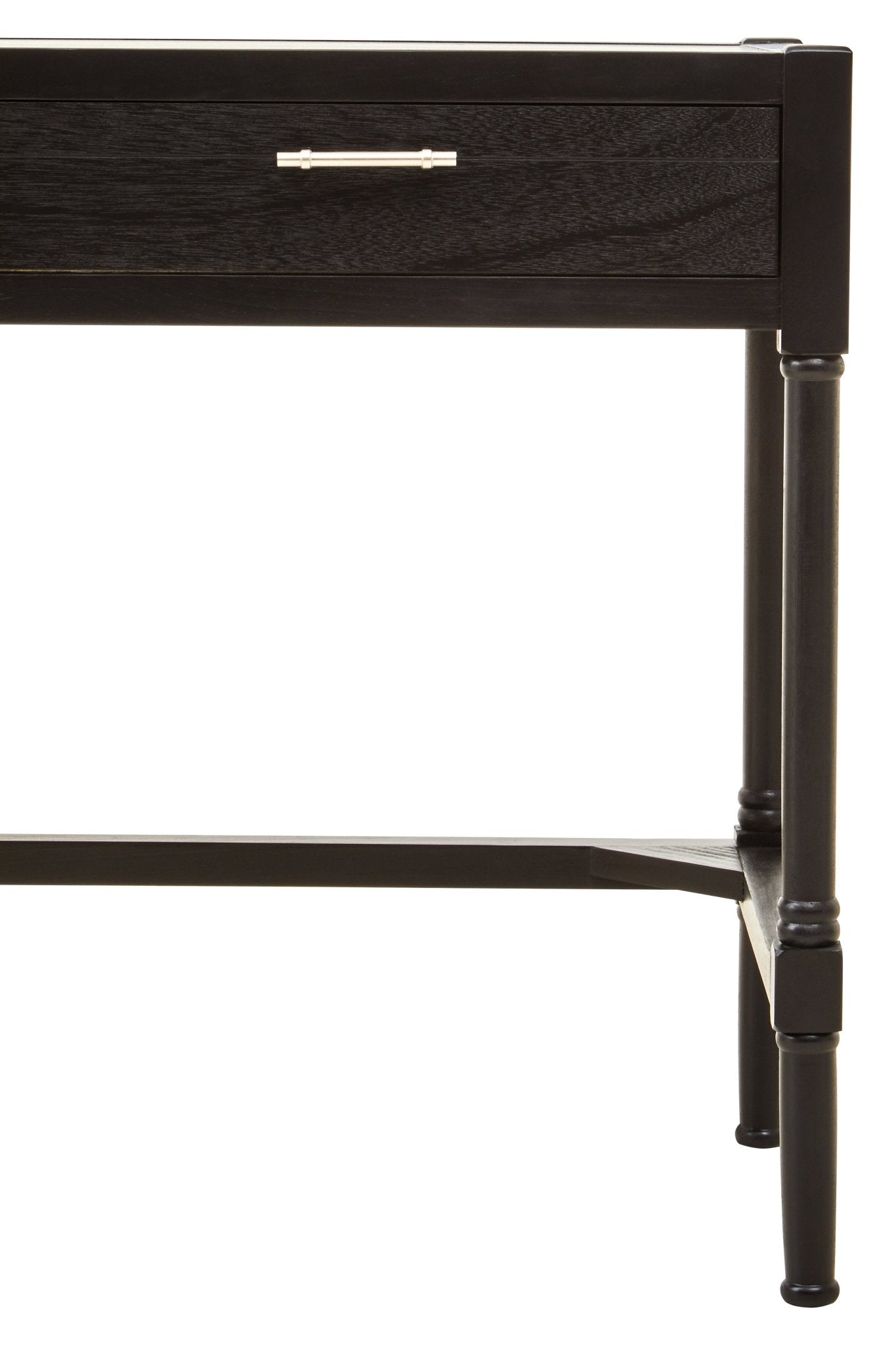 Fransen Two Drawer Black Finish Desk - Skandi London