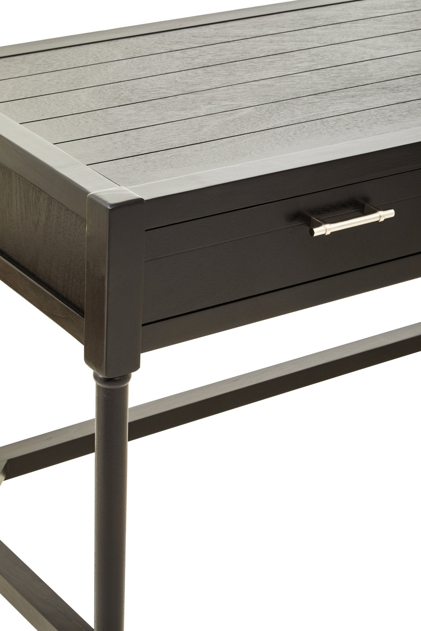 Fransen Two Drawer Black Finish Desk - Skandi London
