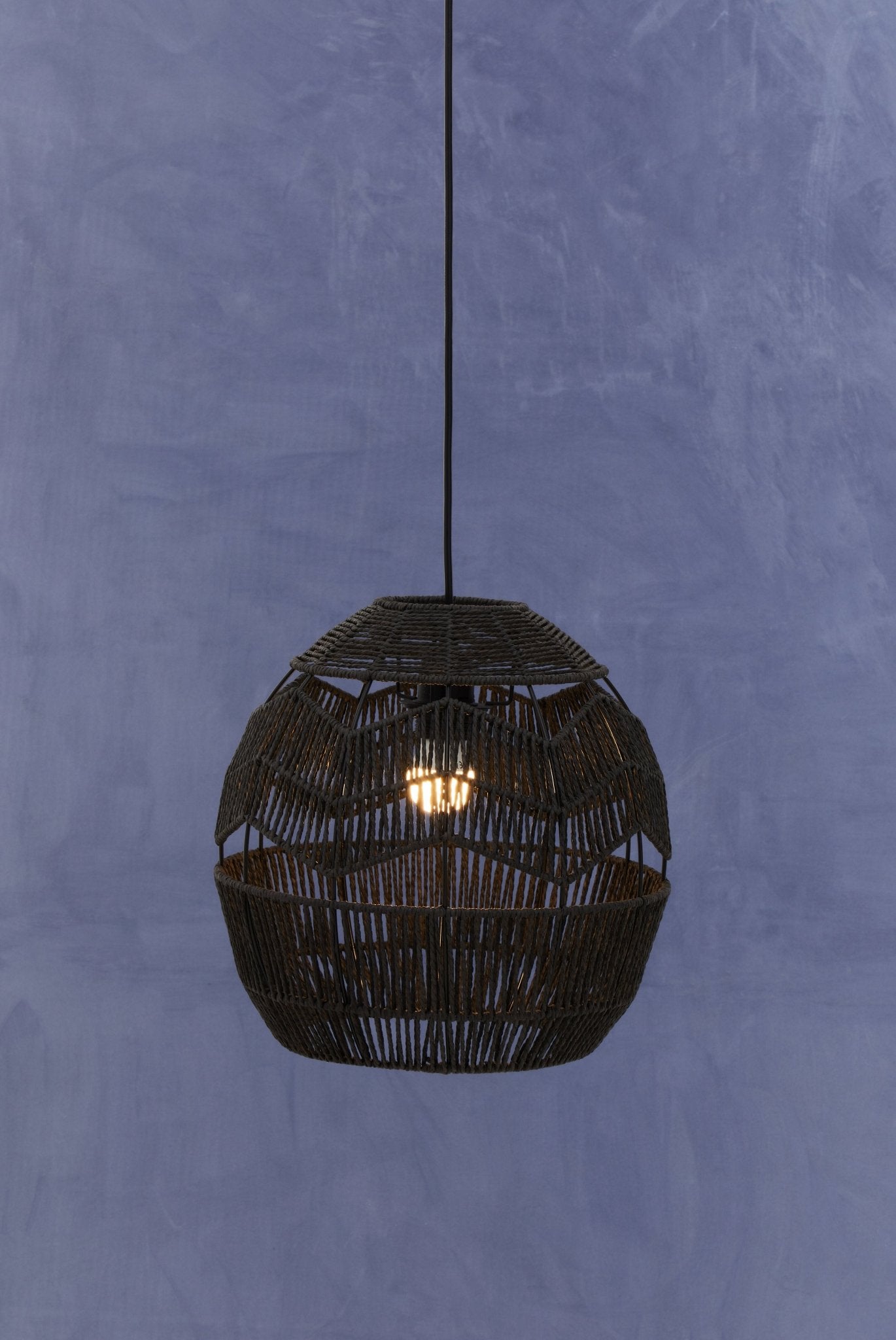 Aalto Black Rope Pendant Lamp - Skandi London