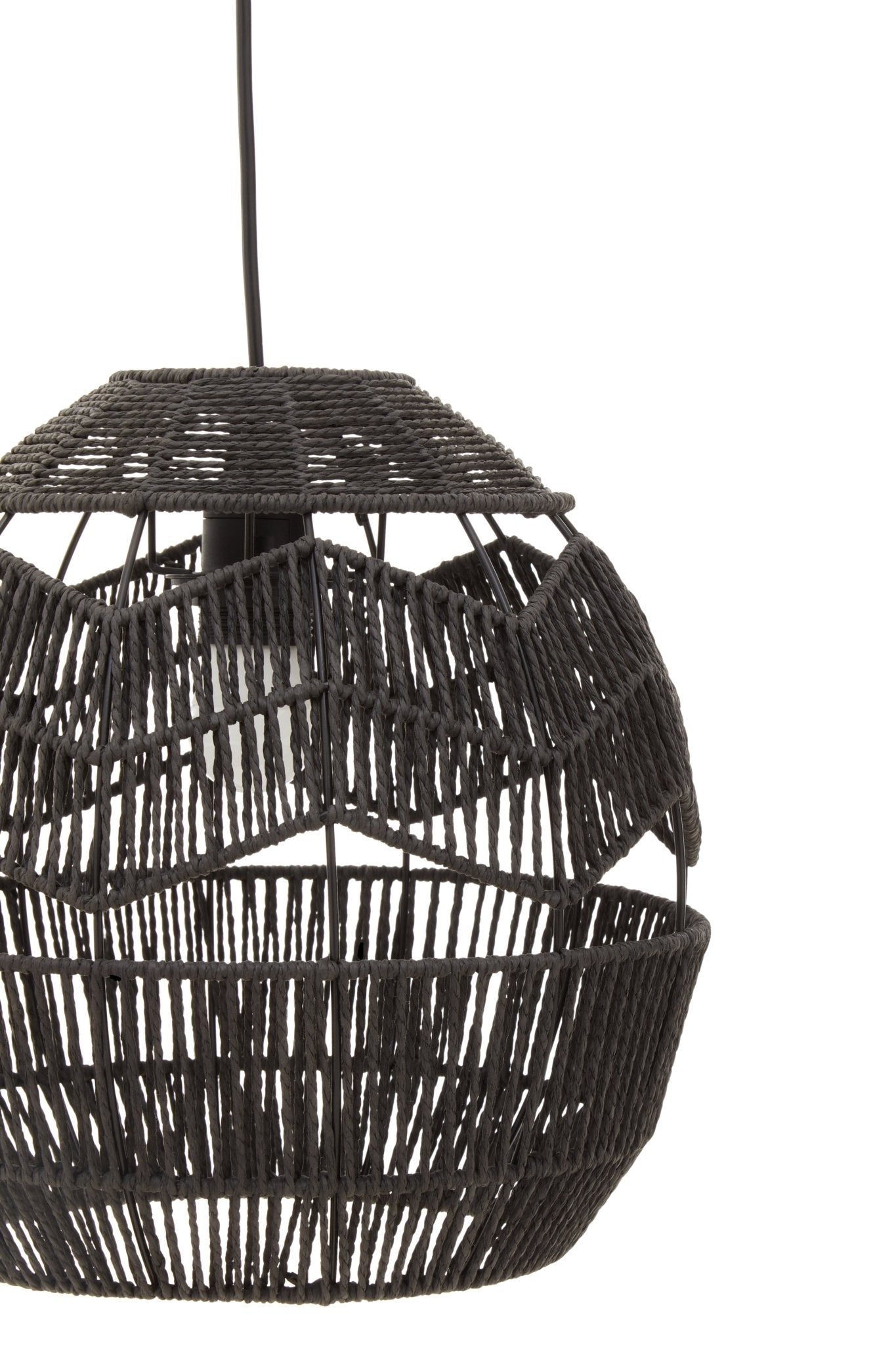 Aalto Black Rope Pendant Lamp - Skandi London