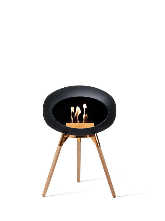 Le Feu - Dome Ground Low - Black + Rosegold + Soaptreated Oak + Rosegold - Skandi London