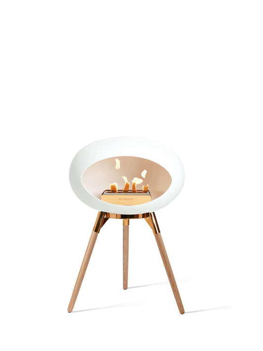 Le Feu - Dome Ground Low - White + Rosegold + Soaptreated Oak + Rosegold - Skandi London