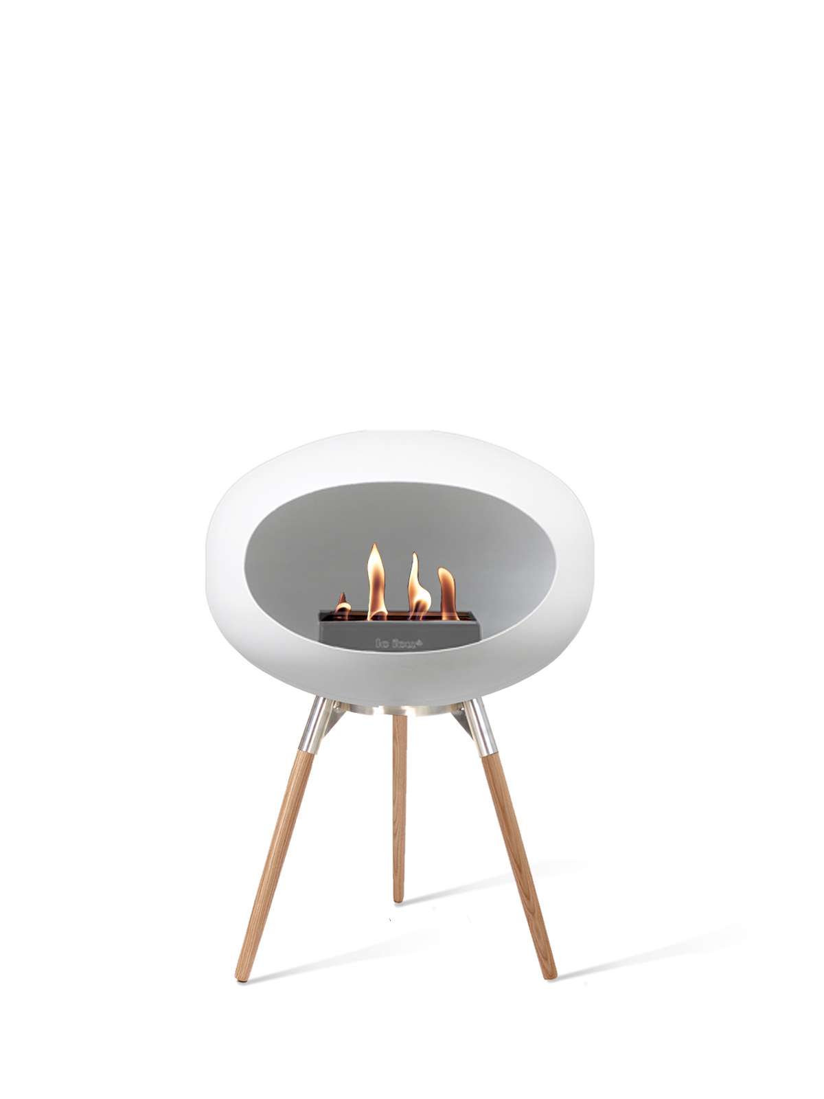Le Feu - Dome Ground Low - White + Steel + Soaptreated Oak + Steel - Skandi London