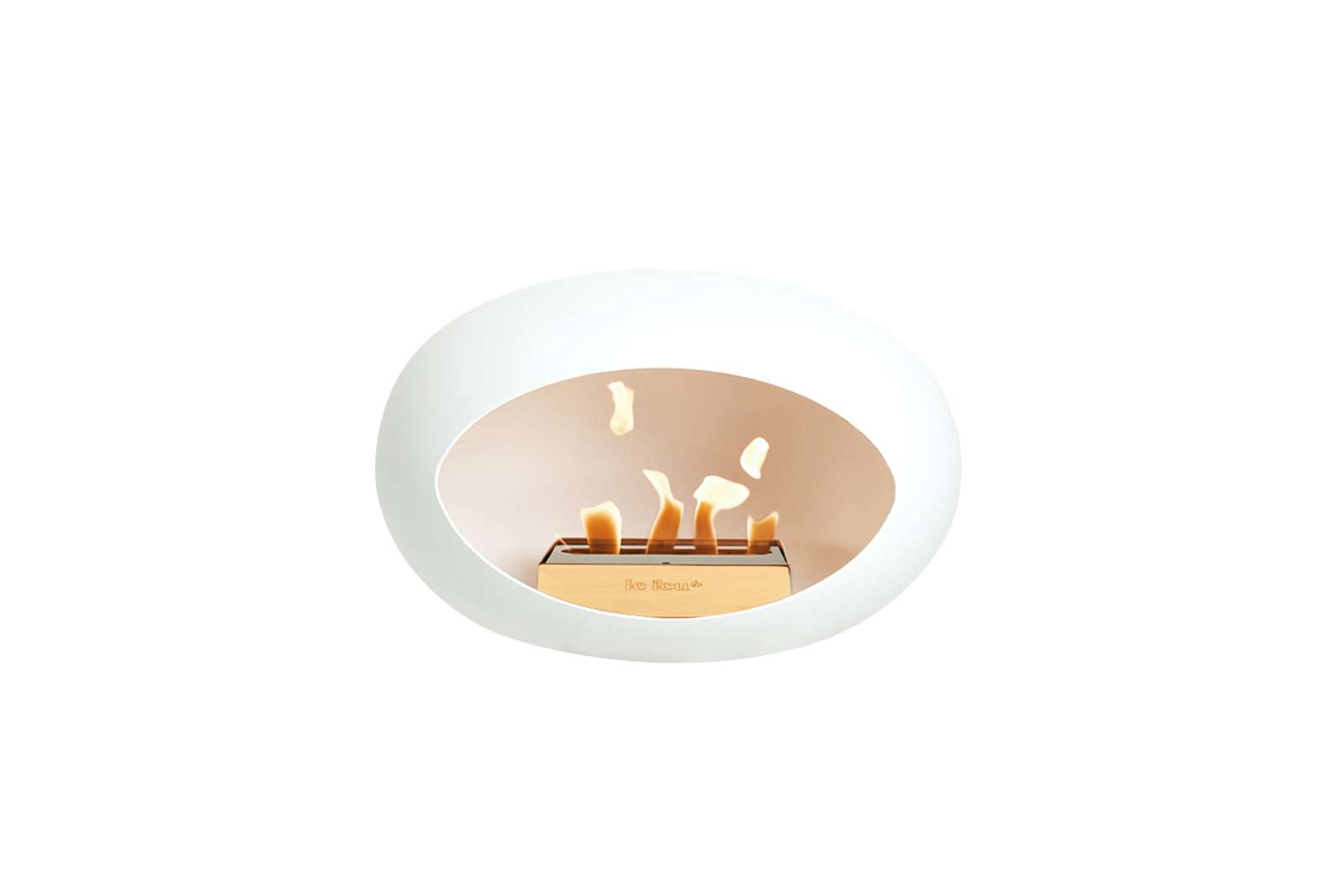 Le Feu - Dome Ground Low - White + Rosegold + Smoked Oak + Rosegold - Skandi London