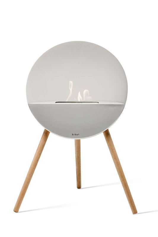 Le Feu - Eye - White + White + Mirrored Glass + Soaptreated Oak - Skandi London