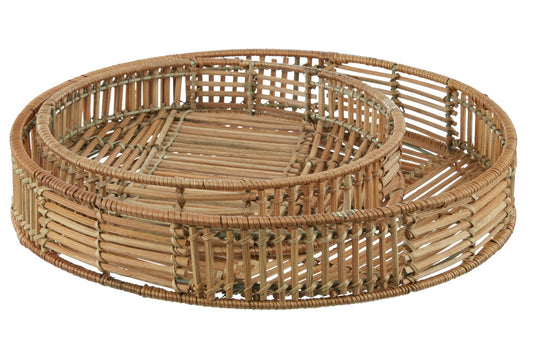 Barbro Set of 2 Natural Rattan Trays - Skandi London