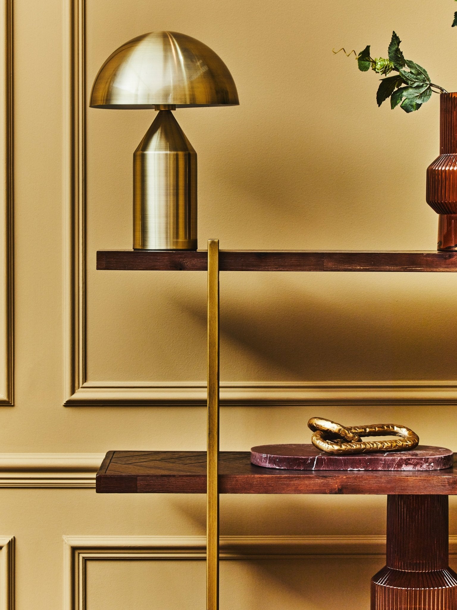 Maja Hammered Gold Chain Sculpture - Skandi London