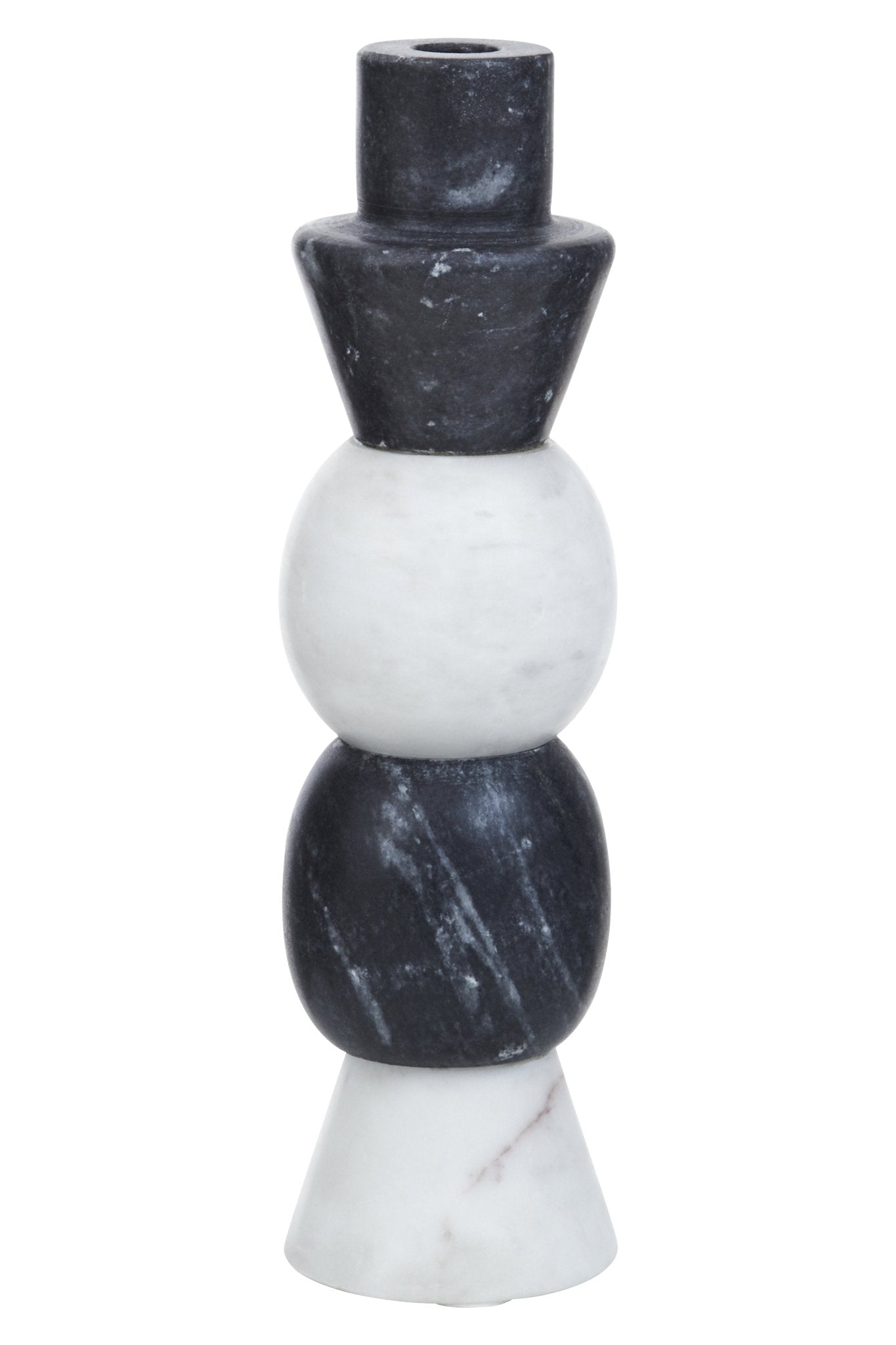 Leif Layered Marble Candle Holder - Skandi London