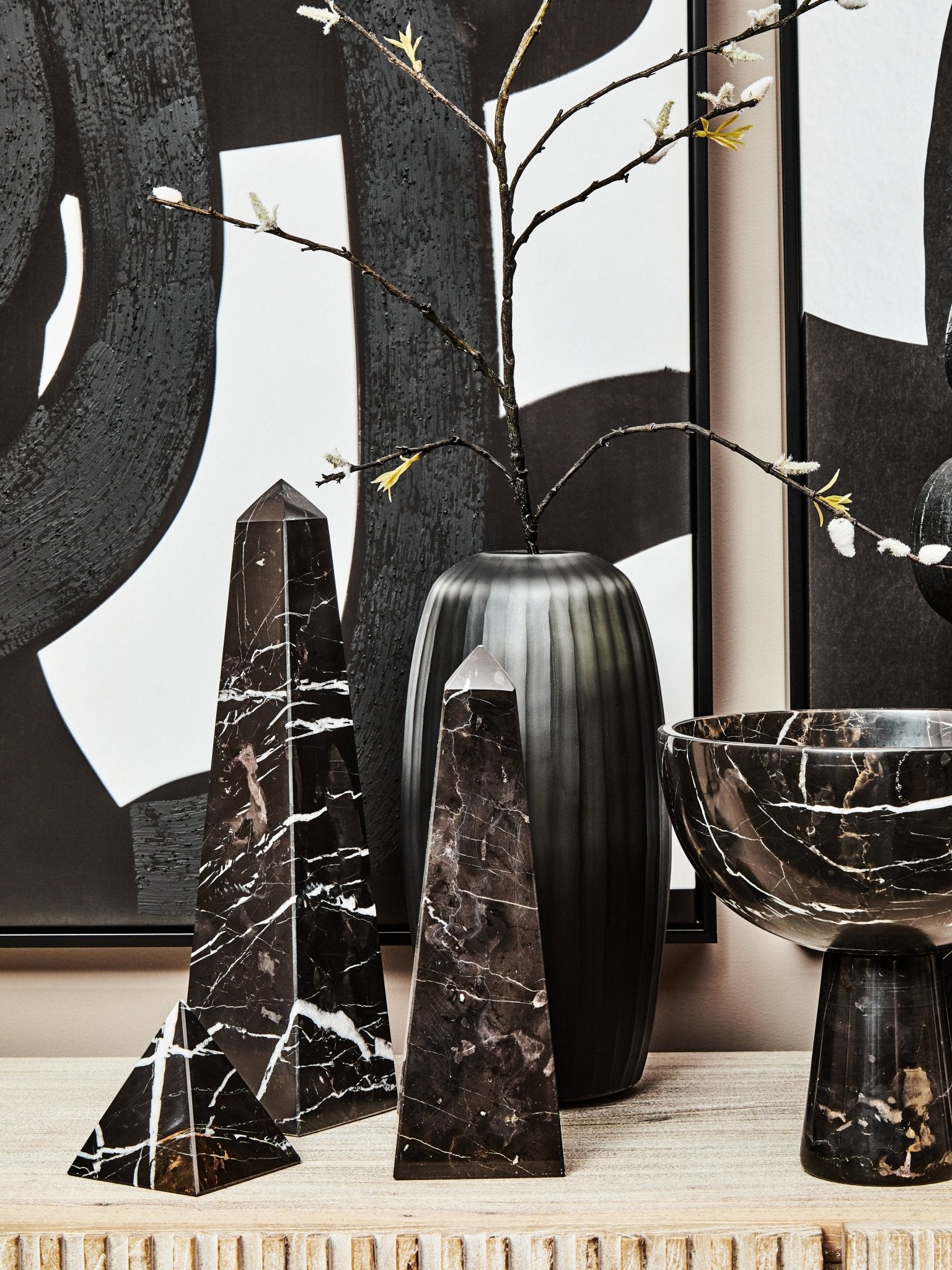 Vida Marble Pyramid Ornament - Skandi London