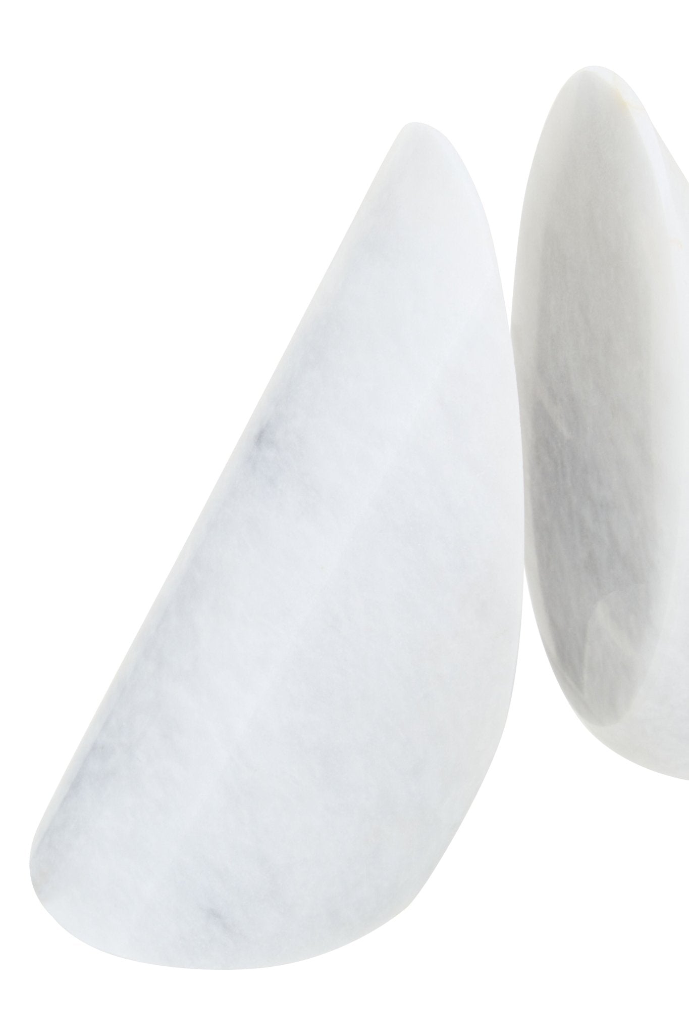 Vida Set Of Two White Marble Bookends - Skandi London