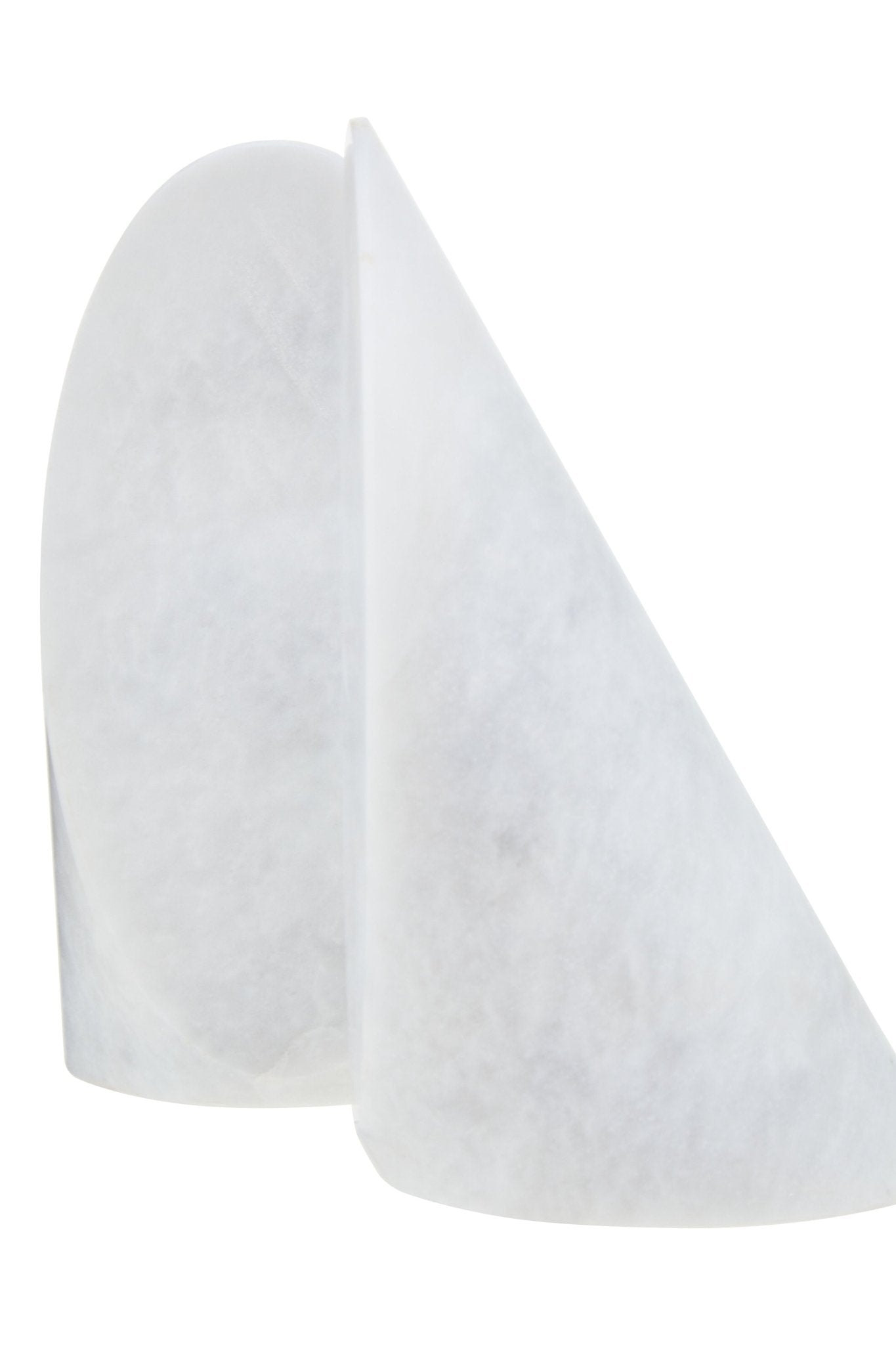 Vida Set Of Two White Marble Bookends - Skandi London